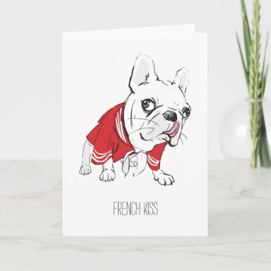 De Kaart van de Valentijnsdag van de "Franse Kus" (Voorkant)