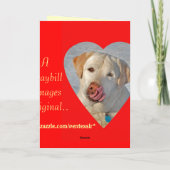 De Kaart van de Valentijnsdag van de labrador (Achterkant)