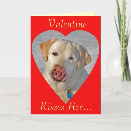 De Kaart van de Valentijnsdag van de labrador (Voorkant)
