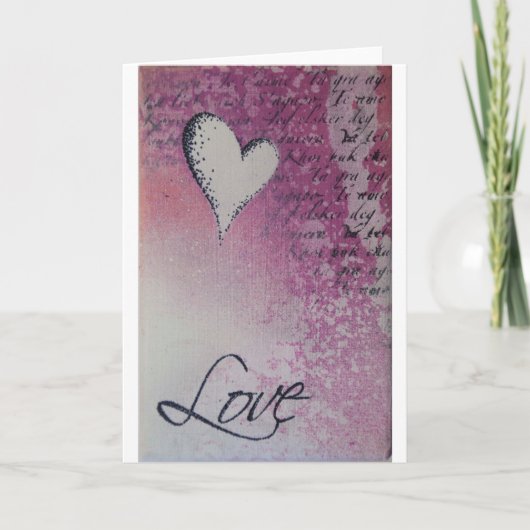 De Kaart van de Valentijnsdag van de liefde (Voorkant)