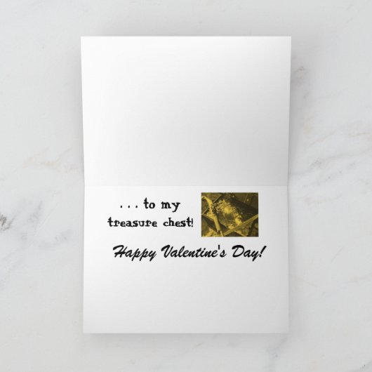 De Kaart van de Valentijnsdag van de piraat (Binnen)