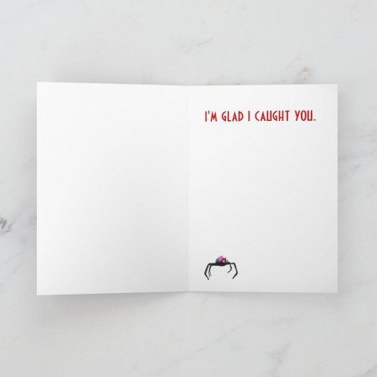 De Kaart van de Valentijnsdag van de spin (Binnen)