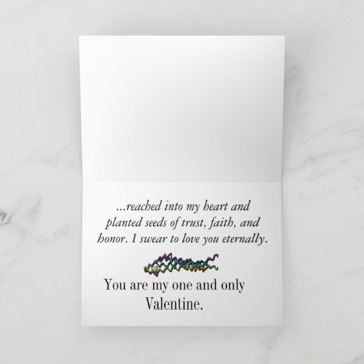 De Kaart van de Valentijnsdag van het Hart van de (Binnen)