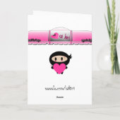 De Kaart van de Valentijnsdag van Ninja van Kawaii (Achterkant)