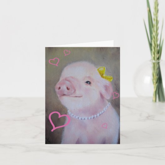 De Kaart van de Valentijnsdag van Piggy van het (Voorkant)