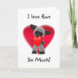 De Kaart van de Valentijnsdag van schapen - de