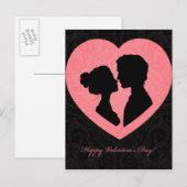 De Kaart van de Valentijnsdag van silhouetten (Voorkant / Achterkant)