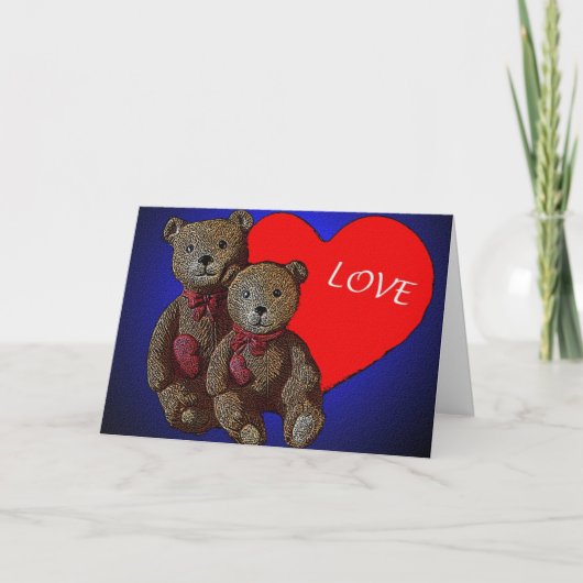 De Kaart van de Valentijnsdag van teddyberen (Voorkant)