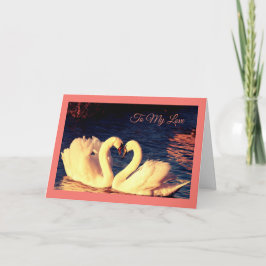 De Kaart van de Valentijnsdag van zwanen