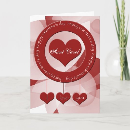 De Kaart van de Valentijnsdag voor Speciale Tante (Voorkant)