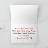 De kaart van de Valentijnsdag. Vrolijke liefde (Binnen)