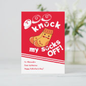 De Kaart van de Valentijnse klas u mijn Sokken uit (Staand voorkant)
