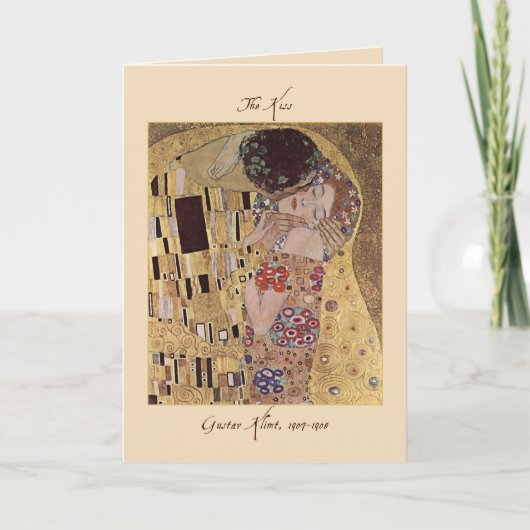 De Kaart van de Valentijnse Kus door Gustav Klimt  (Voorkant)