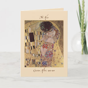 De Kaart van de Valentijnse Kus door Gustav Klimt 
