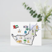 De kaart van de Verenigde Arabische Emiraten oriën (Staand voorkant)