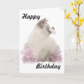 De kaart van de verjaardag (Gele Bloem)