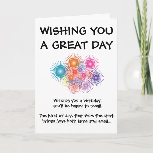 DE KAART VAN DE VERJAARDAG (Voorkant)