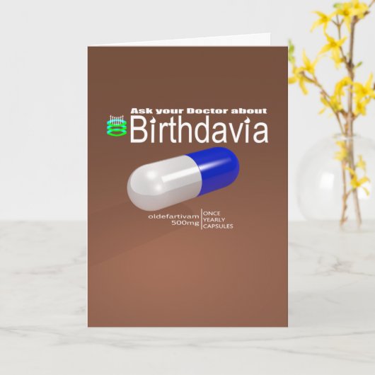 De Kaart van de Verjaardag "Birthdavia" (Gele Bloem)