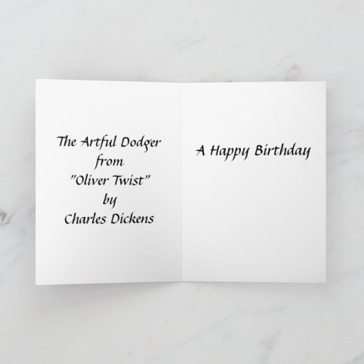 De Kaart van de verjaardag - de Artful Dodger (Binnen)