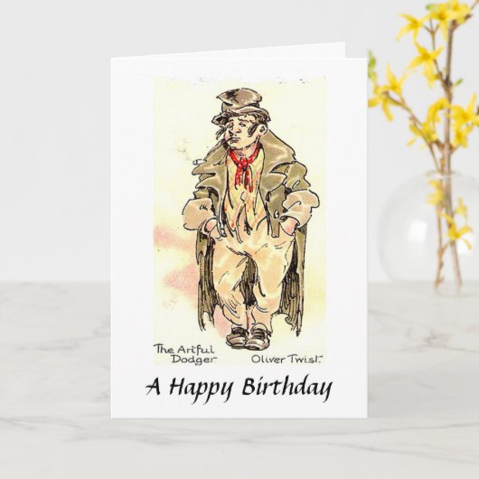 De Kaart van de verjaardag - de Artful Dodger (Gele Bloem)