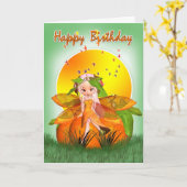 De Kaart van de verjaardag - de Fee van de (Gele Bloem)