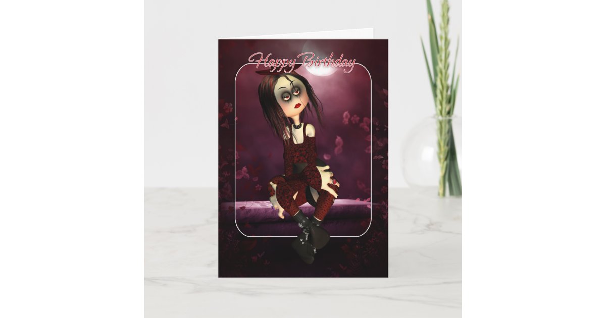 De Kaart Van De Verjaardag De Gotische Gothic Zazzle Nl