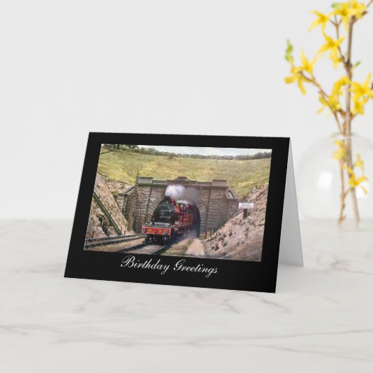 De Kaart van de verjaardag, de Spoorweg van het (Gele Bloem)