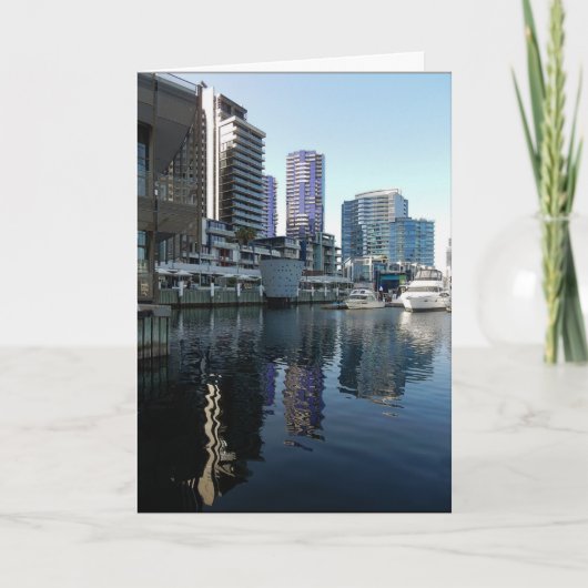 De Kaart van de verjaardag - Docklands Melbourne (Voorkant)