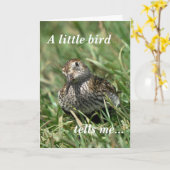 De Kaart van de verjaardag: Dunlin (Gele Bloem)