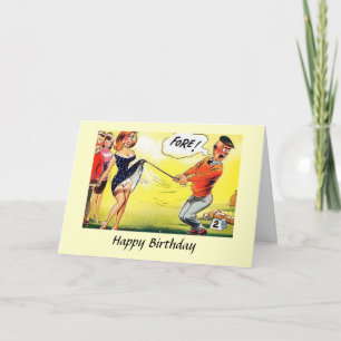 De Kaart van de verjaardag - Golf - Fore!