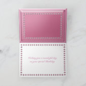 De Kaart van de verjaardag in Roze Diamanten en (Binnen)