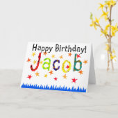 De Kaart van de Verjaardag "Jacob" (Gele Bloem)