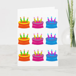 De Kaart van de verjaardag met Cakes