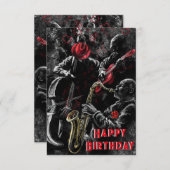 De Kaart van de verjaardag met de Band van de Muzi (Voorkant / Achterkant)