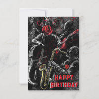 De Kaart van de verjaardag met de Band van de Muzi
