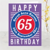 De Kaart van de verjaardag met Leeftijd, Naam, & D (Gele Bloem)