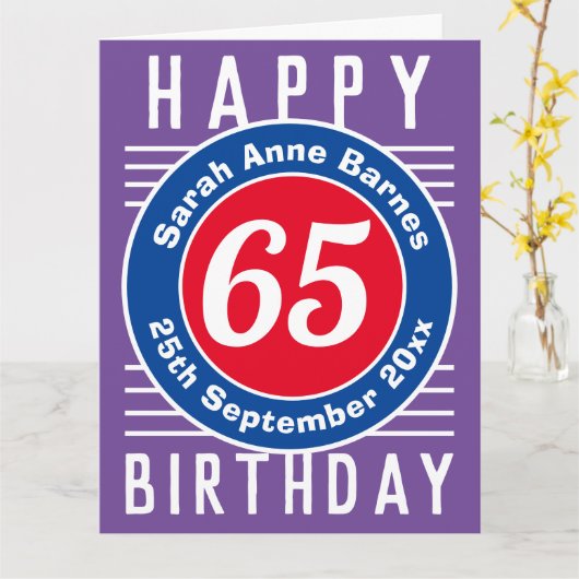 De Kaart van de verjaardag met Leeftijd, Naam, & D (Gele Bloem)