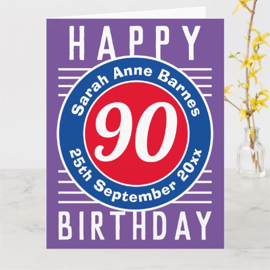 De Kaart van de verjaardag met Leeftijd, Naam, & D (Gele Bloem)