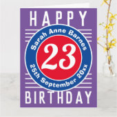 De Kaart van de verjaardag met Leeftijd, Naam, & D (Gele Bloem)