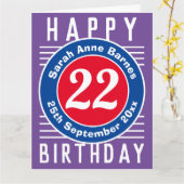 De Kaart van de verjaardag met Leeftijd, Naam, & D (Gele Bloem)