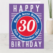 De Kaart van de verjaardag met Leeftijd, Naam, & D (Voorkant)