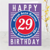 De Kaart van de verjaardag met Leeftijd, Naam, & D (Gele Bloem)