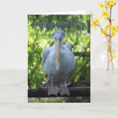 De Kaart van de verjaardag met pelikaan (Gele Bloem)