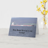 De Kaart van de verjaardag met schip (Gele Bloem)