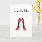 De kaart van de verjaardag met Schoenen gr. van de (Gele Bloem)