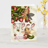 De Kaart van de verjaardag - Nicht - de Feeën van (Gele Bloem)