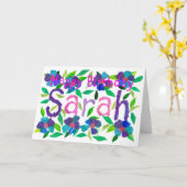 De Kaart van de Verjaardag "Sarah" (Gele Bloem)