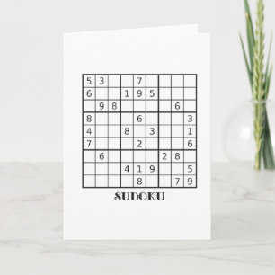 DE KAART VAN DE VERJAARDAG SUDOKU