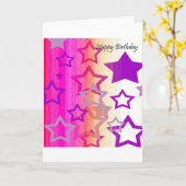 De Kaart van de verjaardag - u bent een Ster! (Gele Bloem)