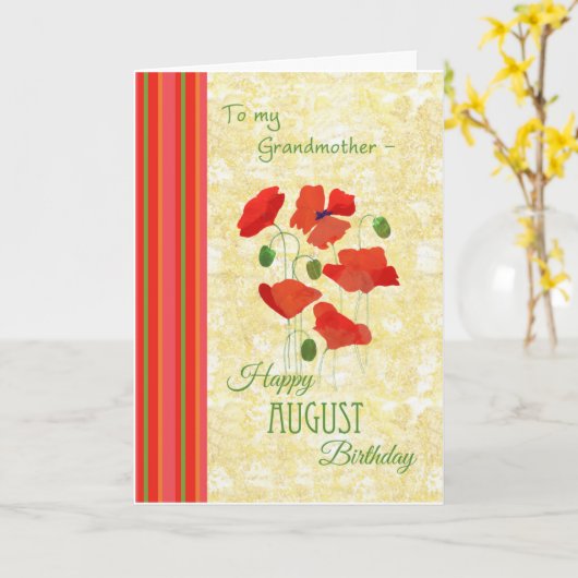 De Kaart van de Verjaardag van augustus voor (Gele Bloem)